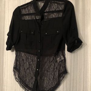 Black Button Up Blouse
